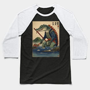 Vintage crocodile samurai Baseball T-Shirt